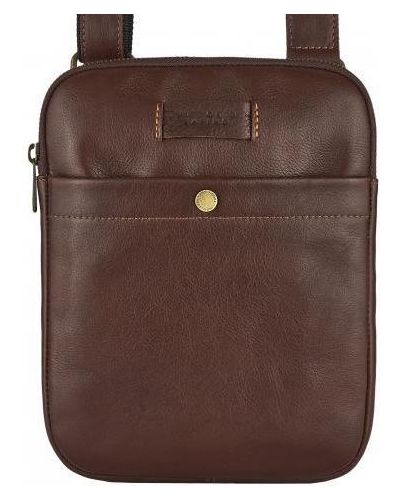 Шкіряна сумка Vittorio Safino, коричнева