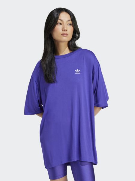 Voľné priliehavé tričko Adidas fialová
