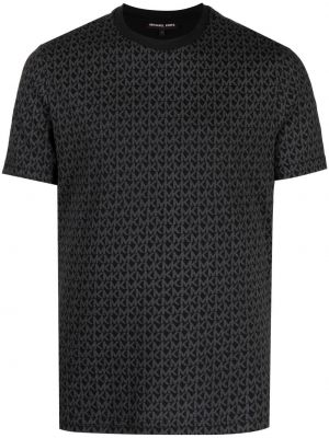T-shirt à imprimé en jacquard Michael Kors noir
