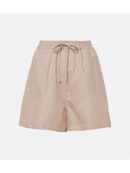 Pantalones cortos de lino Loro Piana beige