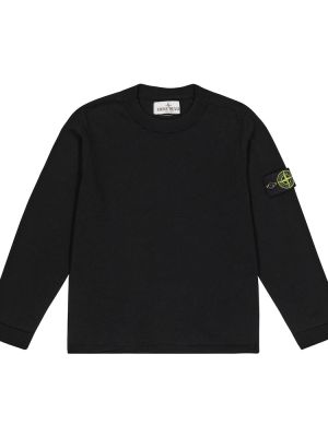 Sweatshirt i bomull för pojkar Stone Island Junior svart