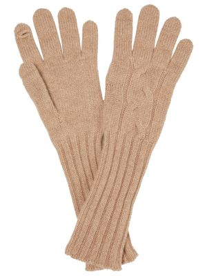 Кашмирени ръкавици Loro Piana бежово
