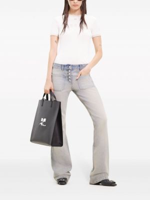 Low waist bootcut jeans ausgestellt Courreges