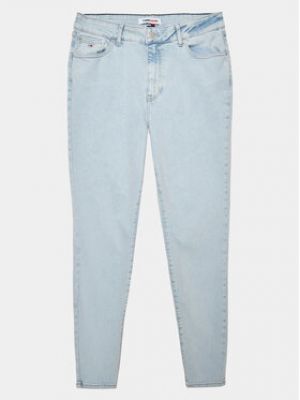 Priliehavé skinny fit džínsy Tommy Jeans Curve modrá