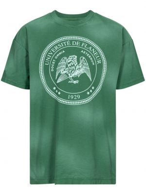 Majica s potiskom Flaneur Homme zelena