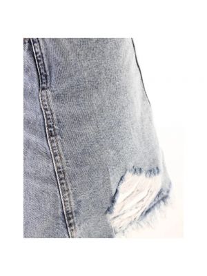 Pantalones cortos vaqueros de algodón Kendall + Kylie azul