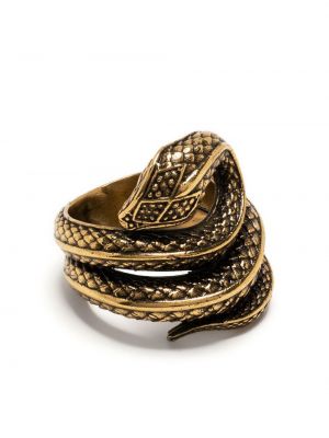 Prsten sa zmijskim uzorkom Roberto Cavalli zlatna