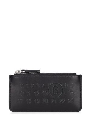 Kožená peňaženka na zips Mm6 Maison Margiela čierna
