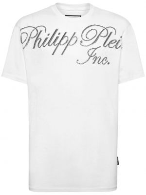 T-shirt en coton à imprimé en cristal Philipp Plein