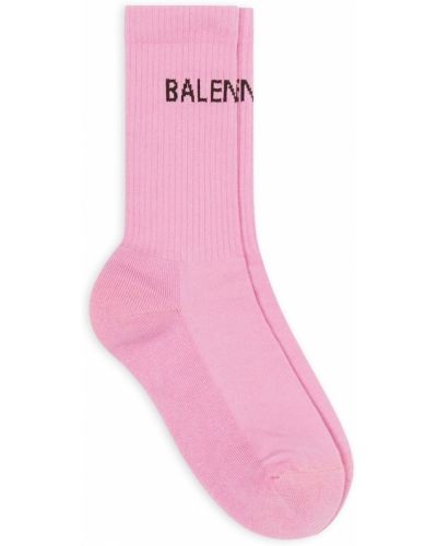 Κάλτσες με σχέδιο Balenciaga ροζ