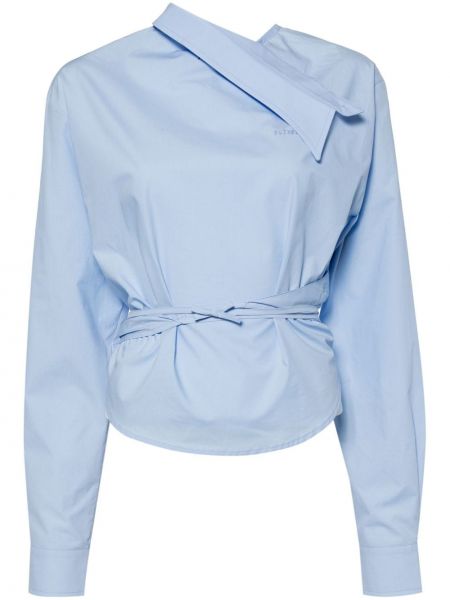 Asimetriška marškiniai Pushbutton mėlyna