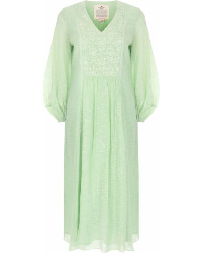 Платье с вышивкой Anita Dongre зеленое
