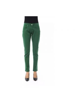 Zielone jeansy skinny slim fit Byblos