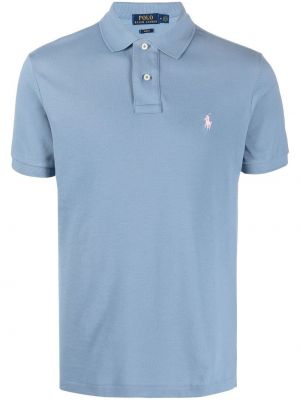 Brodert poloskjorte Polo Ralph Lauren blå