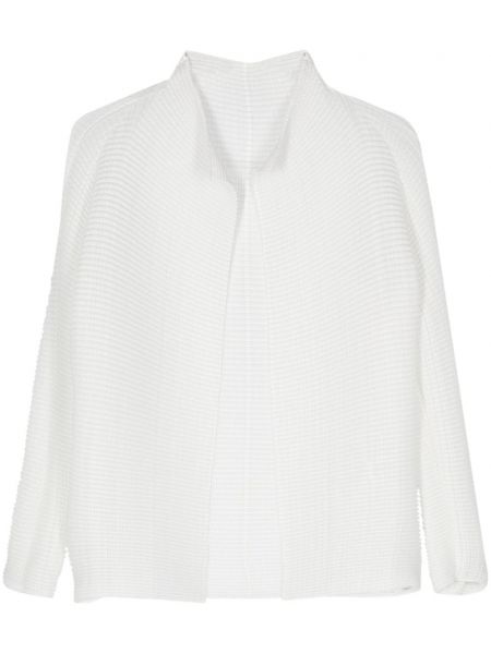 Veste transparente plissée Issey Miyake blanc