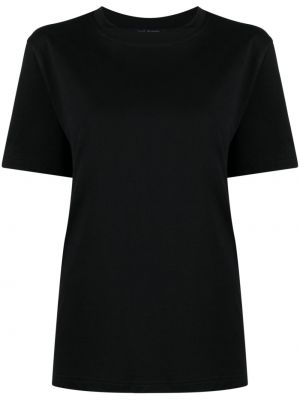 Βαμβακερή μπλούζα με στρογγυλή λαιμόκοψη Sofie D'hoore μαύρο
