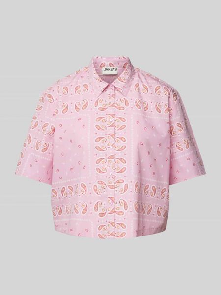 Bluzka z wzorem paisley Jake*s Casual różowa