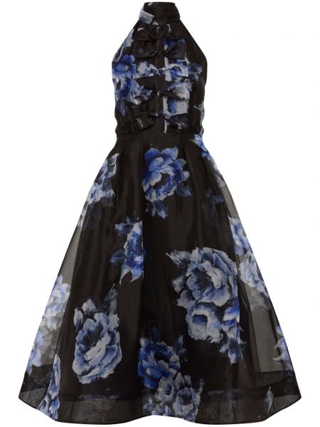Jedwabna sukienka wieczorowa szyfonowa w kwiatki Rebecca Vallance
