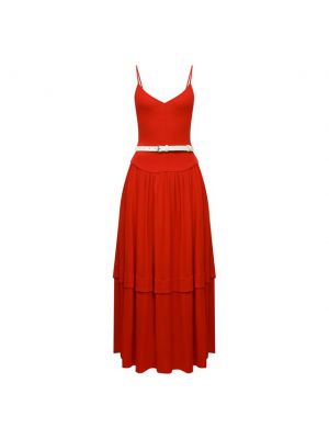 Платье из вискозы Victoria Beckham, красное