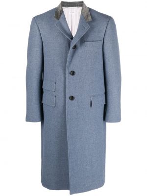 Kabát s knoflíky Thom Browne modrý