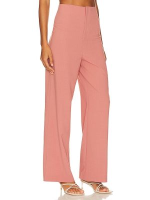 Pantaloni a vita alta Bardot rosa