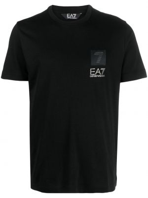 T-shirt ricamato Ea7 Emporio Armani nero