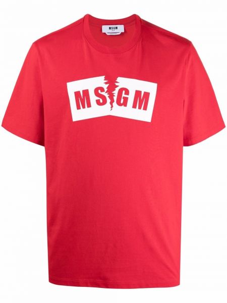 Camiseta con estampado Msgm rojo