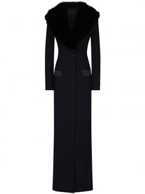Рилепнало палто Dolce & Gabbana черно