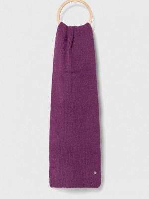 Фиолетовый однотонный шерстяной шарф Granadilla