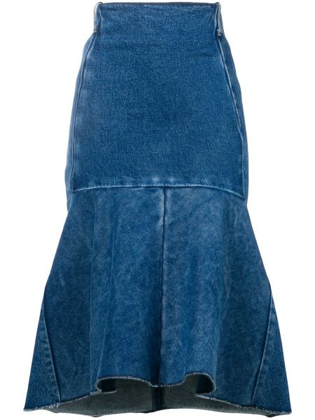 Peplum sukňa Balenciaga modrá