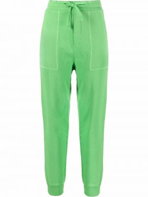 Bavlněné sportovní kalhoty Nanushka zelené
