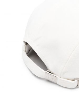 Haftowana czapka z daszkiem Kenzo biała