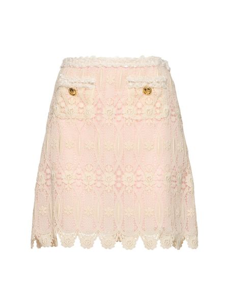 Brodert mini skjørt Giambattista Valli