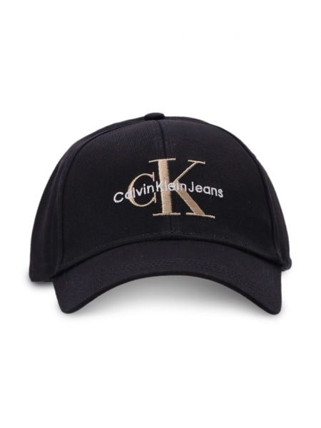 Siuvinėtas kepurė su snapeliu Calvin Klein juoda