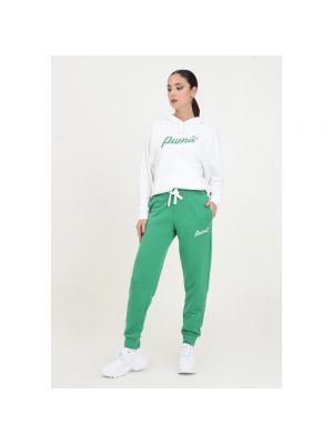 Spodnie sportowe Puma zielone