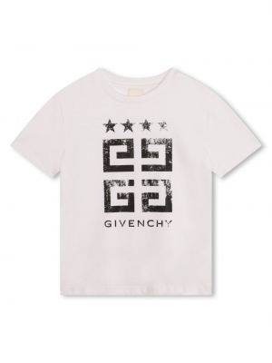 Printti puuvilla t-paita tytöille Givenchy Kids valkoinen