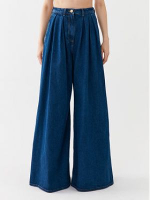 Jeans large Elisabetta Franchi bleu