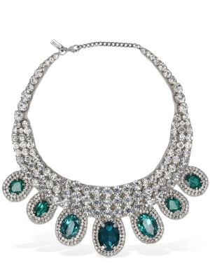 Křišťálový náhrdelník Moschino zelený