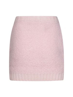 Dzianinowa mini spódniczka Gcds różowa