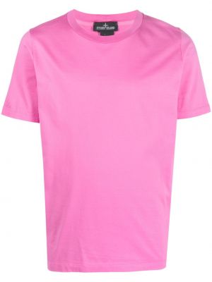 Памучна тениска с принт Stone Island Shadow Project розово