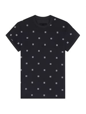 Приталенная футболка из тюля Givenchy черная