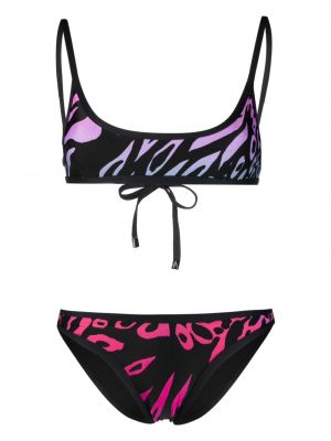 Bikini cu imagine cu gradient cu imprimeu animal print The Attico