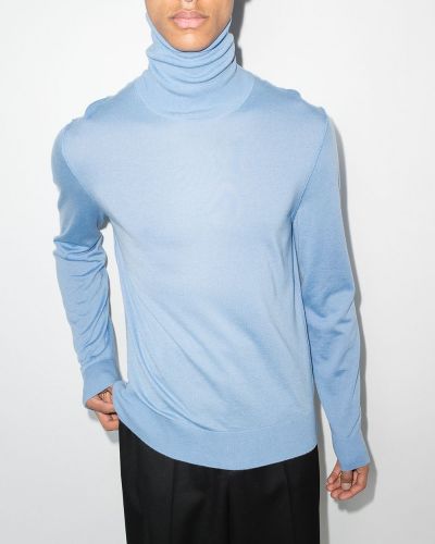 Pull col roulé en tricot col roulé Dolce & Gabbana bleu