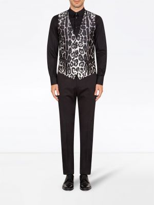 Chaleco leopardo Dolce & Gabbana negro
