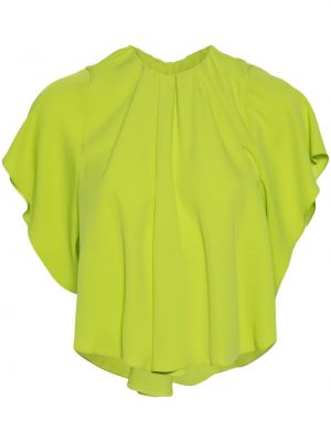 Ασύμμετρο πουκάμισο ντραπέ Mm6 Maison Margiela πράσινο