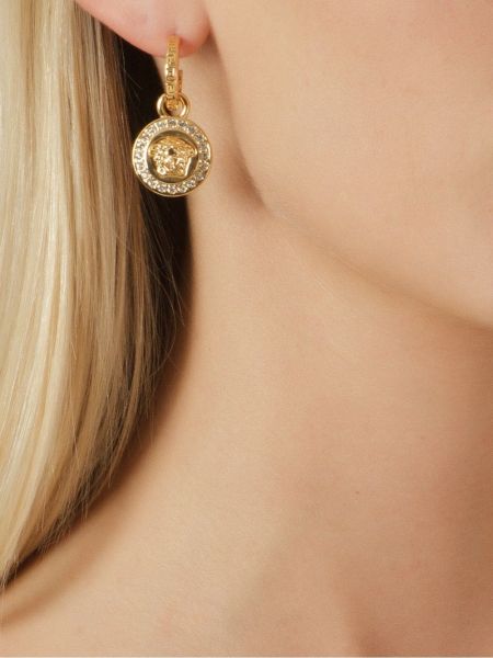 Boucles d'oreilles à boucle à boucle Versace doré