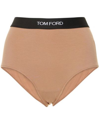 Džerzej nohavičky s vysokým pásom modalové Tom Ford béžová