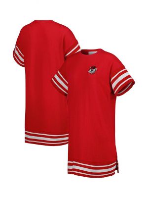 Красное женское платье-футболка с каскадом Georgia Bulldogs Touch