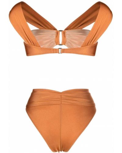 Bikini mit schnalle Noire Swimwear orange