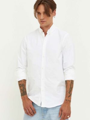 Βαμβακερό πουκάμισο Samsoe Samsoe λευκό